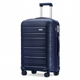 K2091L - Kono 24 Inch Multi Texture Hard Shell PP Suitcase - Classic Collection - Navy