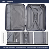 K2091L - Kono 24 Inch Multi Texture Hard Shell PP Suitcase - Classic Collection - Navy