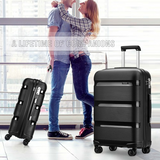 K2092L - Kono Bright Hard Shell PP Suitcase 3 Pieces Set - Classic Collection - Black