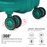 K2094L - Kono 28 Inch Lightweight Polypropylene Hard Shell Suitcase With TSA Lock - Teal