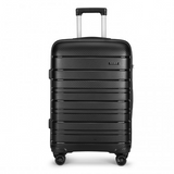 K2091L - Kono 24 Inch Multi Texture Hard Shell PP Suitcase - Classic Collection - Black