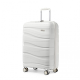 K2094L - Kono 20 Inch Lightweight Polypropylene Hard Shell Suitcase With TSA Lock - Cream White