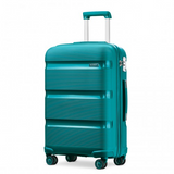 K2092L - Kono 20 Inch Bright Hard Shell PP Carry-On Suitcase In Cabin Size - Blue/Green