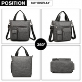 LB6923 - Kono Multi-Compartment Tote Shoulder Bag - Grey