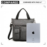 LB6923 - Kono Multi-Compartment Tote Shoulder Bag - Grey