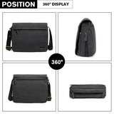 LB1925 - Kono Classic Expanding Messenger Bag - Black