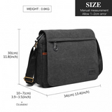 LB1925 - Kono Classic Expanding Messenger Bag - Black