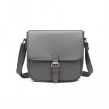 LB2003 - Miss Lulu Classic Cross Body Shoulder Bag - Grey