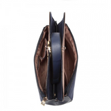 LB6871-MISS LULU STYLISH LADIES LEATHER HANDBAG SHOULDER BAG NAVY