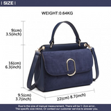 LB6871-MISS LULU STYLISH LADIES LEATHER HANDBAG SHOULDER BAG NAVY