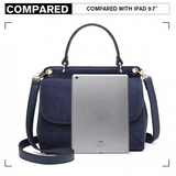 LB6871-MISS LULU STYLISH LADIES LEATHER HANDBAG SHOULDER BAG NAVY