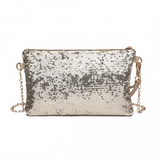 LH1765 - Miss Lulu Sequins Clutch Evening Bag Light - Gold