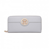 LP2031 - Miss Lulu Women's Leather Look Purse - Grey