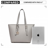 LT2054 - Miss Lulu Minimalist Tote Handbag Structured - Grey