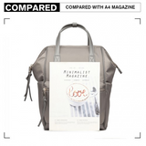 LT6840-MISS LULU PORTABLE WATERPROOF NYLON BACKPACK SCHOOL BAG GREY