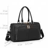 LT6638 - Miss Lulu Leather Look Maternity Changing Shoulder Bag Black