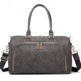 LT6638 - Miss Lulu Leather Look Maternity Changing Shoulder Bag Grey