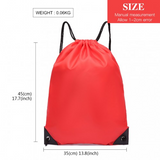 S2020 - Kono Polyester Drawstring Backpack - Red