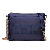 LT6855 - Miss Lulu 'Chic' Chain Shoulder Bag - Blue