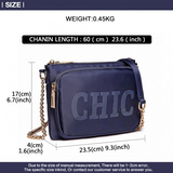 LT6855 - Miss Lulu 'Chic' Chain Shoulder Bag - Blue