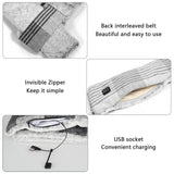 Electric Heated Scarf Winter Neck Warmer Shawl Washable Unisex Scarf With 3 Mode