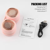 Mini Portable Fan - Hanging Neck Fan 5 Speed Wearable Personal Fan Air Cooler Rechargeable