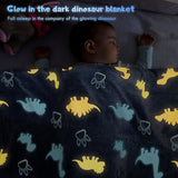 Glow In The Dark Throw Blanket, Large Sofa throws - Blanket For Girls, Luminous Kids Blanket, Soft Blankets For 3,4,5,6,7,8,9,10 Year Old Girl Birthday Christmas Thanksgiving Gifts, 50 X 60 Inches