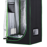 Outsunny Mylar Hydroponic Grow Tent with Adjustable Vents and Floor Tray for Indoor Plant Growing, 60 x 60 x 140cm