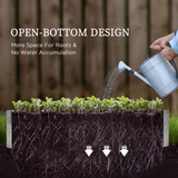 Outsunny Raised Beds for Garden with Cold Grame, Mini Greenhouse and Galvanised Outdoor Planters, for Herbs and Vegetables, Use for Patio, Backyard, Balcony