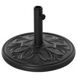 Outsunny 13kg Round Parasol Base Sun Umbrella Weight Stand Holder Patio Outdoor Garden Black