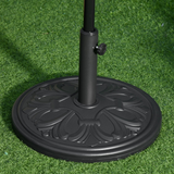 Outsunny 13kg Round Parasol Base Sun Umbrella Weight Stand Holder Patio Outdoor Garden Black