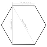 vidaXL Hexagonal Pop-Up Marquee with 6 Sidewalls Grey 3.6x3.1 m