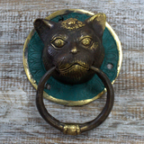 Brass Door Knocker - Cats Head