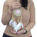 Pastel Pink Macramé Dream Catcher 9cm (asst colours)