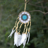 Pastel Blue Macramé Dream Catcher 9cm (asst colours)