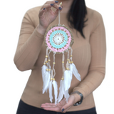 Pastel Blue Macramé Dream Catcher 12cm (asst colours)