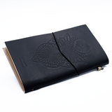 Handmade Leather Journal - My Book of Spells and other Thoughts - Black