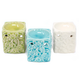 Classic Small Square Floral Oil Burners (aast)