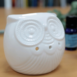 Classic White Oil Burner - Short Owl