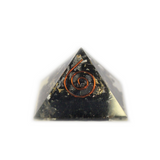 Sm Orgonite Pyramid 25mm Gemchips and Copper (assorted colours/designs)