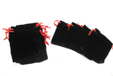 Quality Velvet Pouch - Black 10x12cm