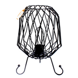 Mesh Salt Rock Brazier, White Salt Chunks, Cable & Bulb