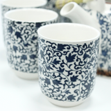 Herbal Teapot Set - Blue Pattern