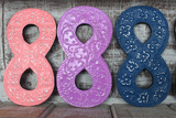 Number "8" - Assorted Colours - 15cm