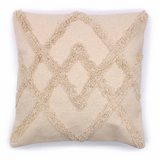 Classic Cushion Cover - Cream Lux Criss-Cross - 45x45cm