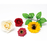 Craft Soap Flowers - Sml Sunflower - Orange