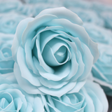 Craft Soap Flowers - Lrg Rose - Baby Blue