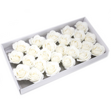 Craft Soap Flowers - Lrg Rose - White