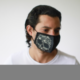 Reusable Fashion Face Mask - Flower Skull (Adult)