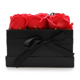 Soap Flower Gift Bouquet - 9 Red Roses - Square